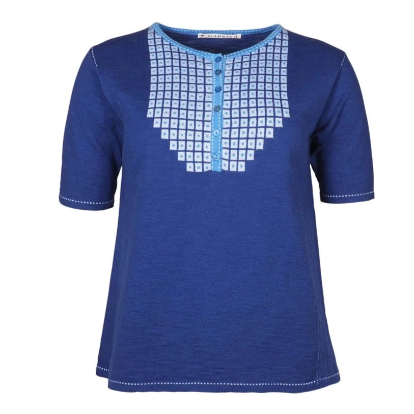 Mansted Memmo top in Indigo.