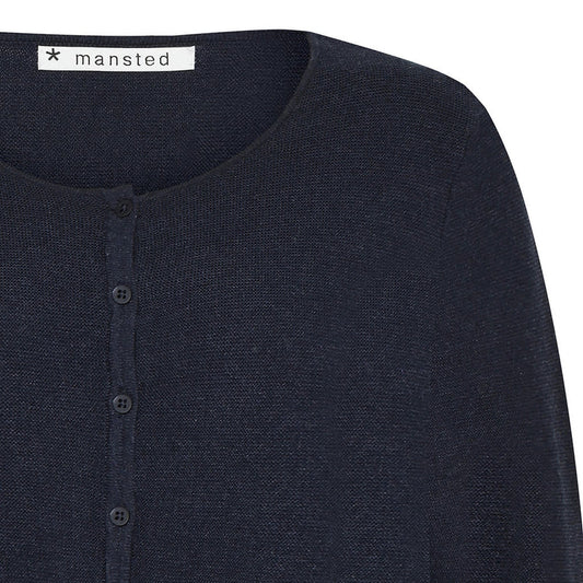 Mansted navy cardigan in cotton