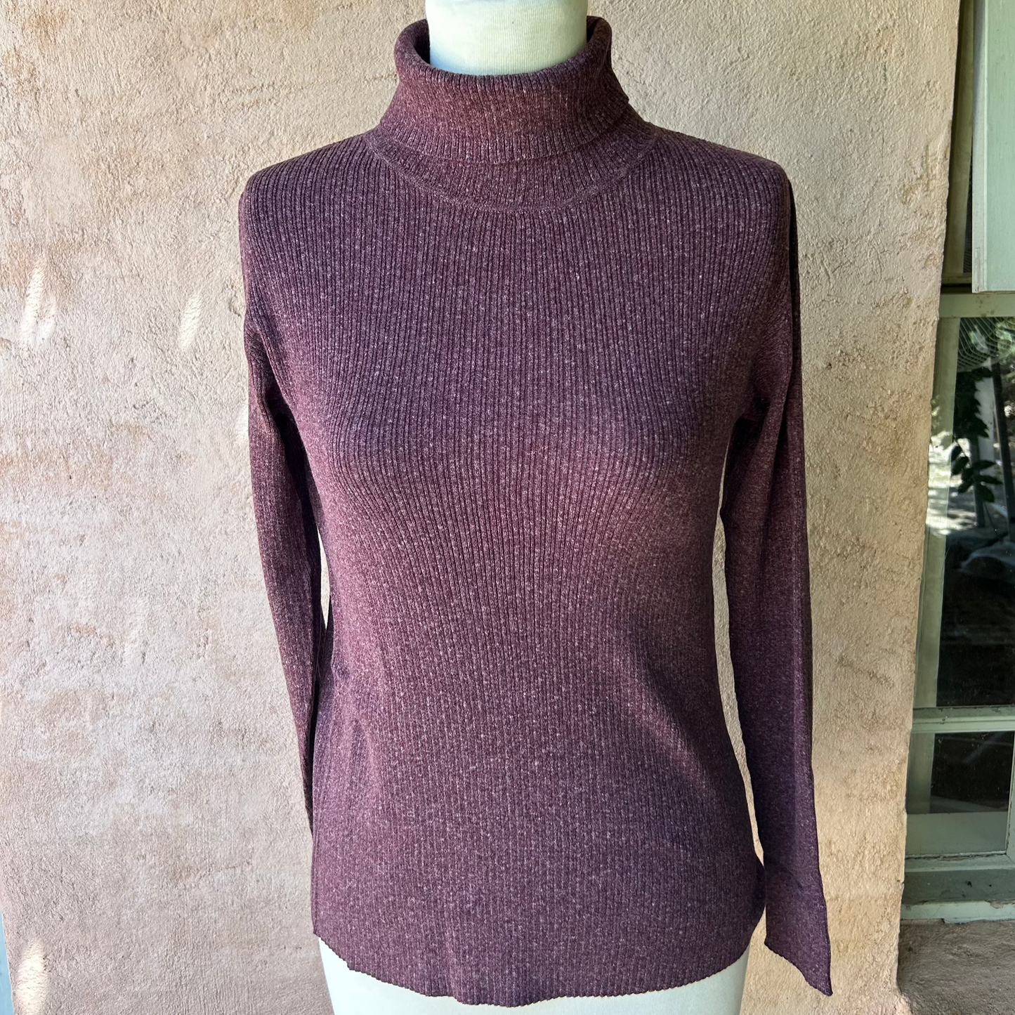 Mansted Knitwear plum skivvy Tilda.
