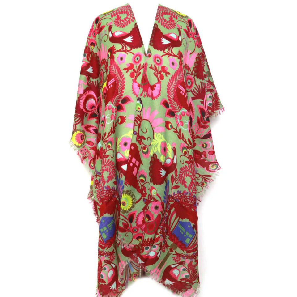 FINE WOOL CAPE OR SHAWL.