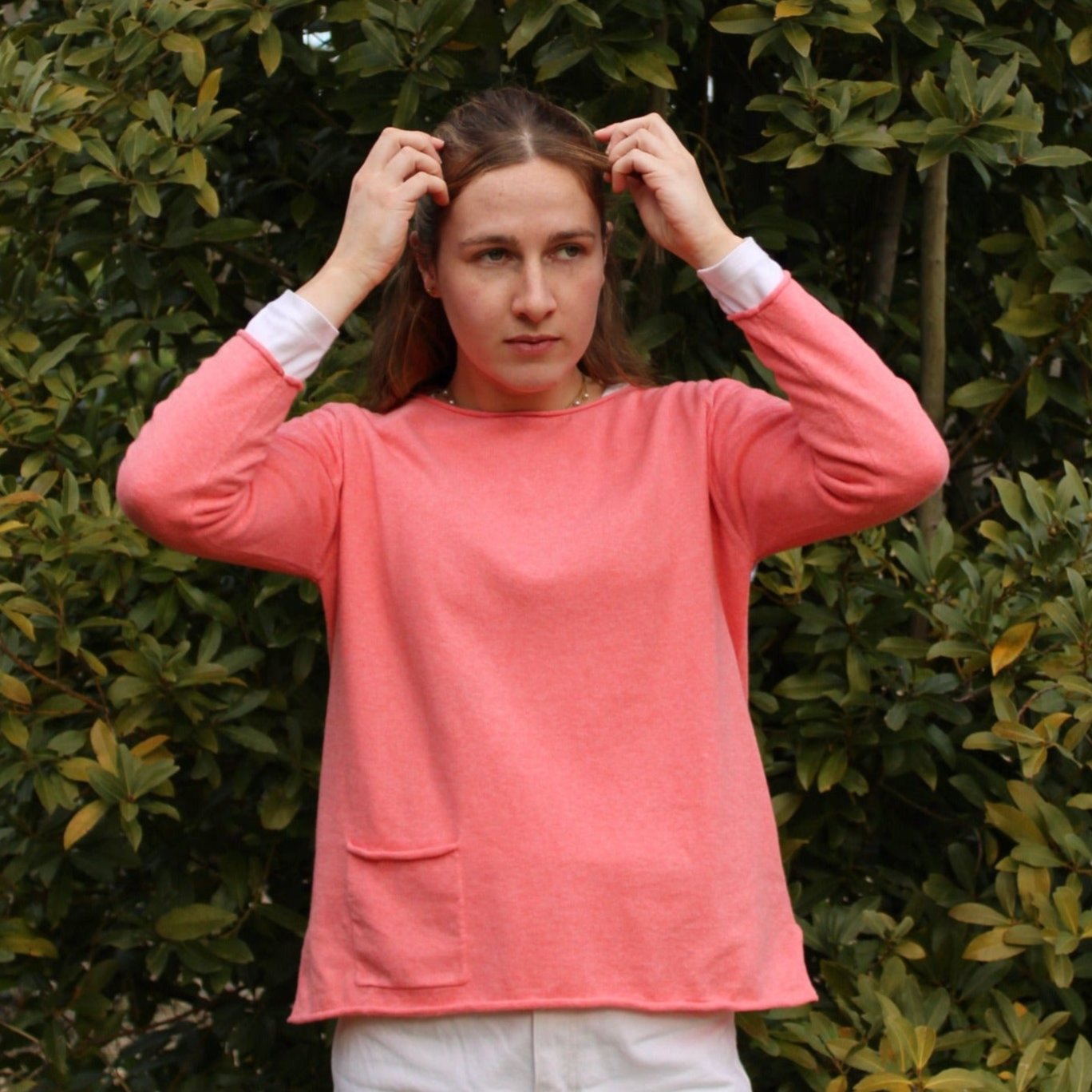 NoK's Ozon summer Sweater for women in Light Red