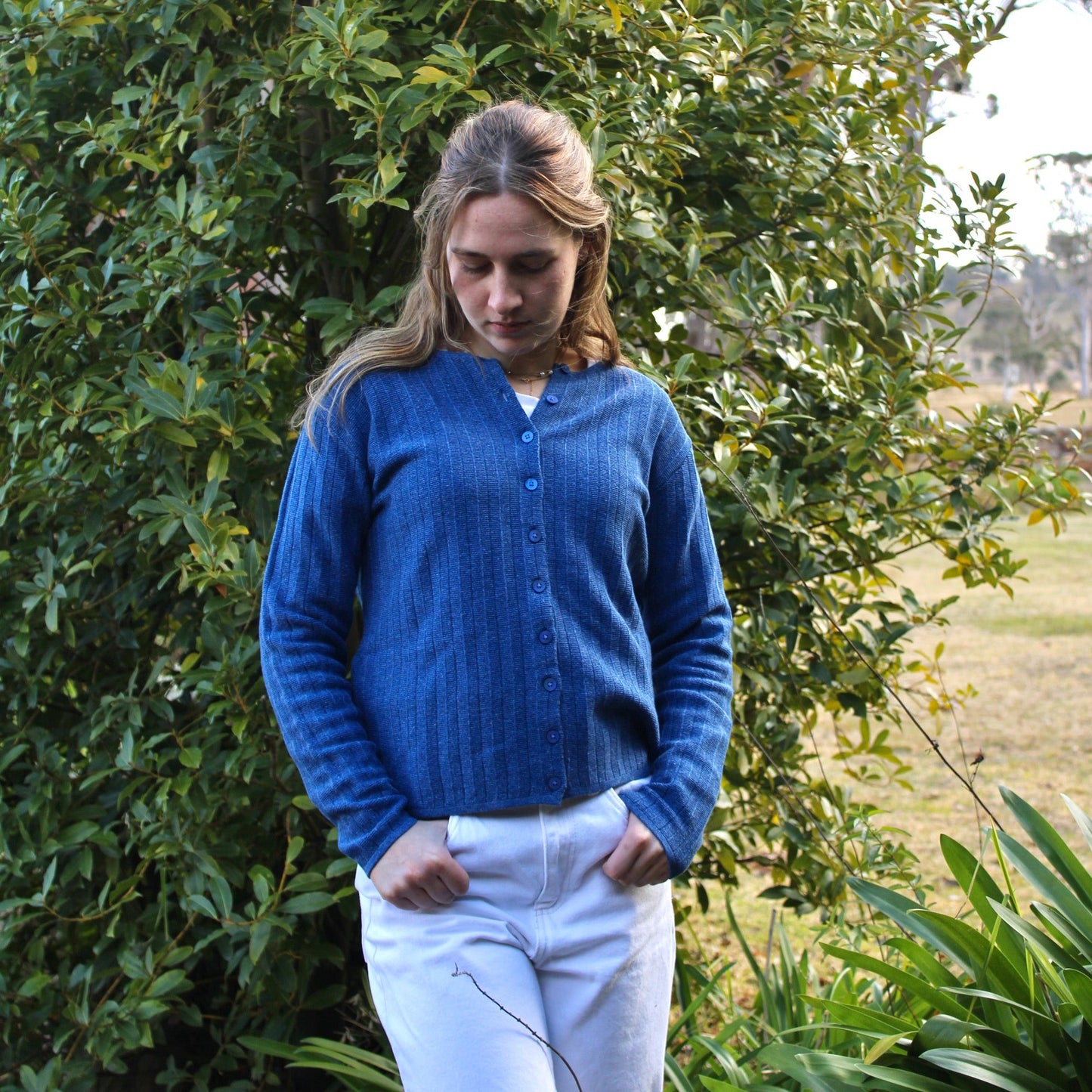 NoK's Sapho Cardigan for women in Blue Twist