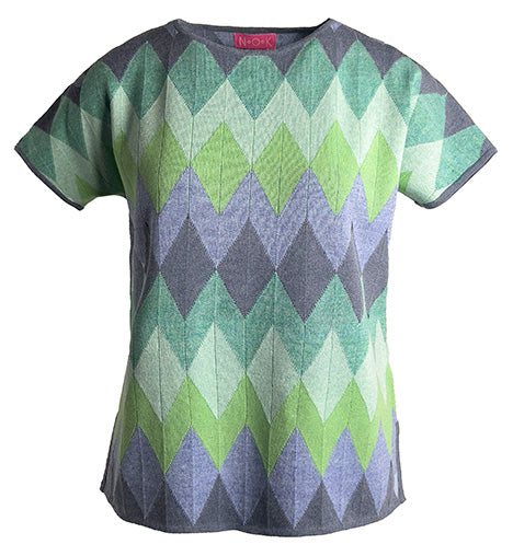 NOK DU DU Top in Blue By Charlotte Mansted.