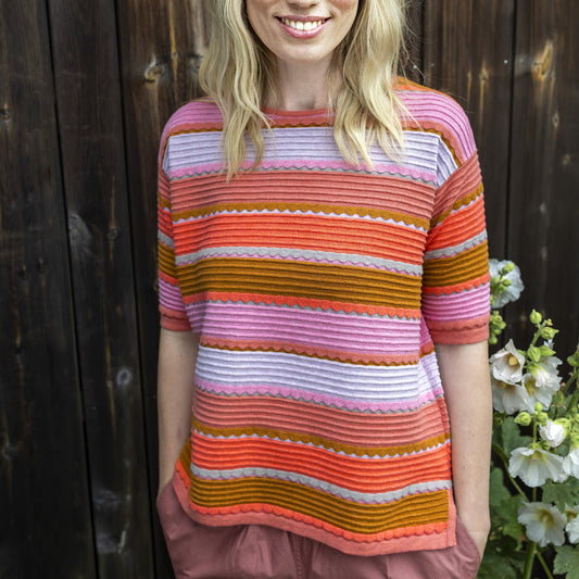 NOK Lumumba Top in Apricot By Charlette Mansted.