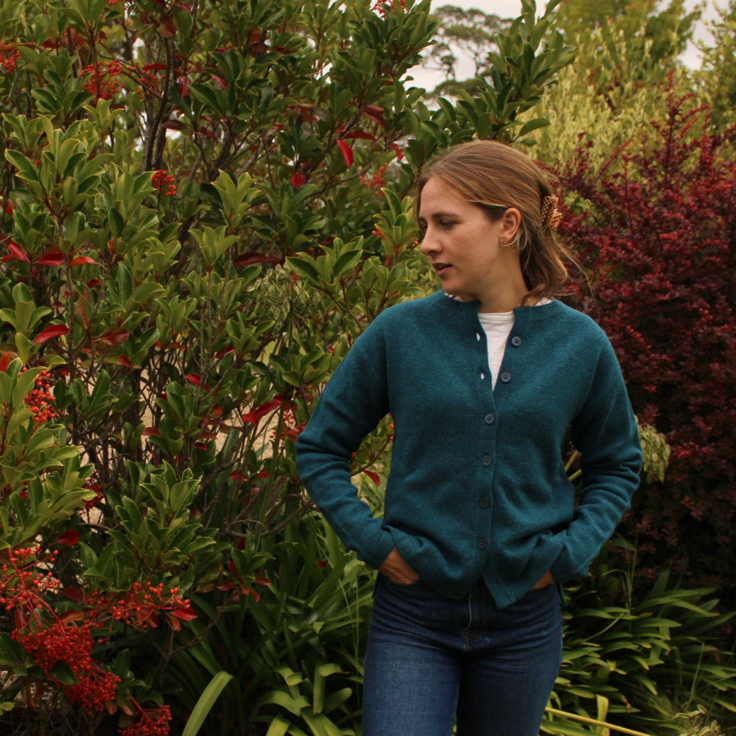 Moma wool cardigan from NOK in Dusk