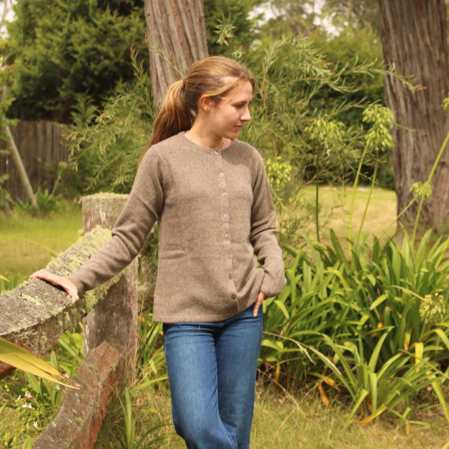 Yak wool cardigan from NOK. Earth.