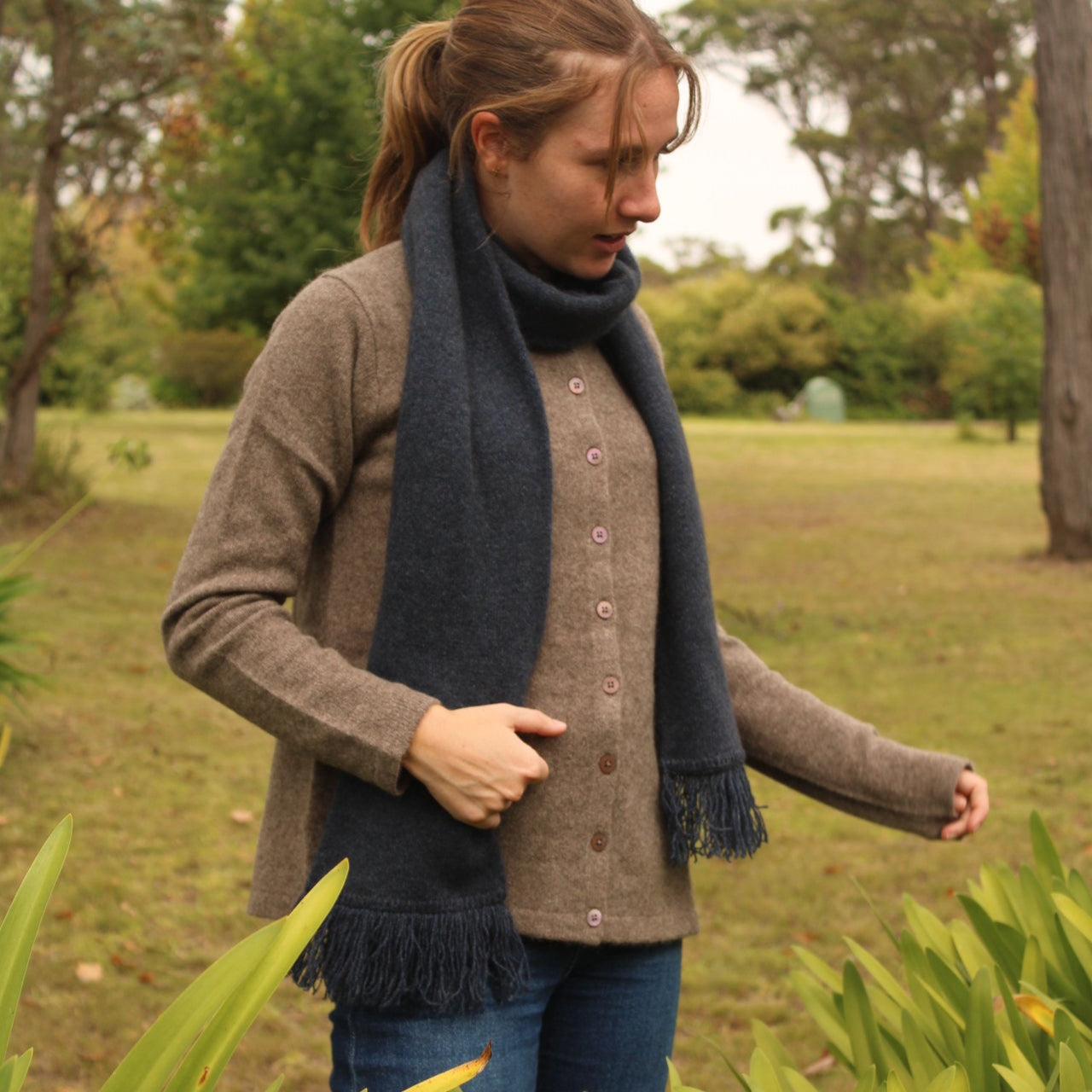 Yak wool Zafron Cardigan in Earth from NOK