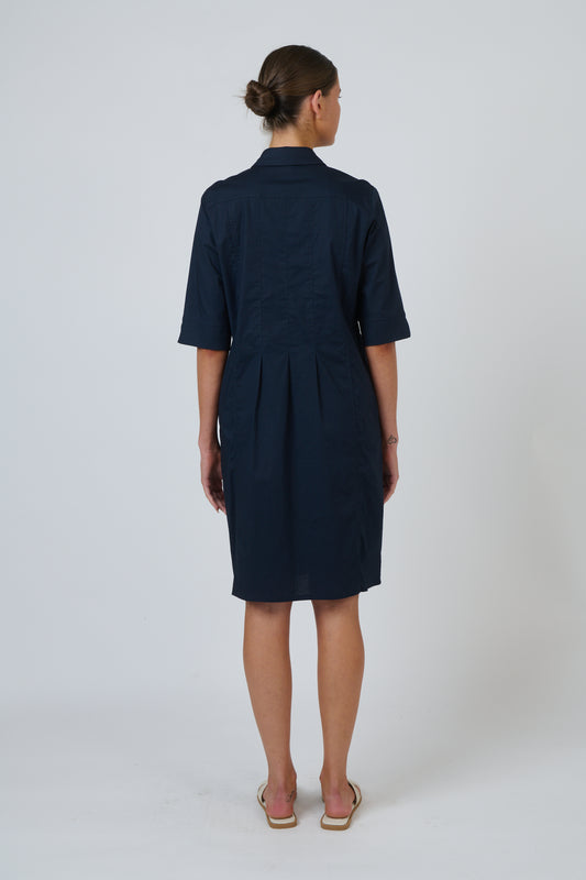 Naturals by O&J - Poplin Dress - Ink