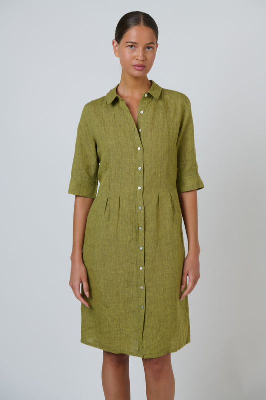 Naturals by O J Linen Dress Balsam Front View Berrimas Overflow