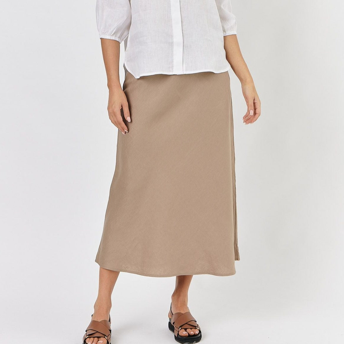 Bias cut linen skirt best sale