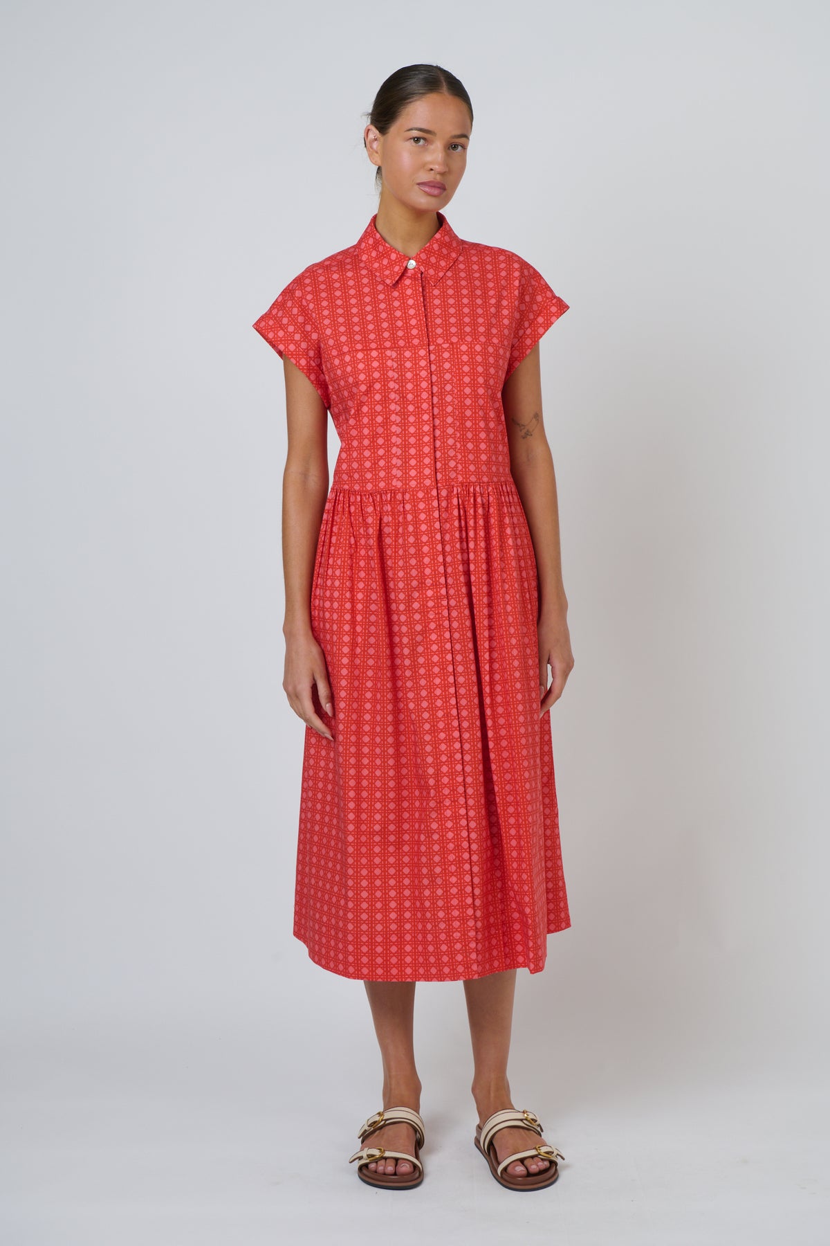 Naturals by O&J - Poplin Dress - Cannage