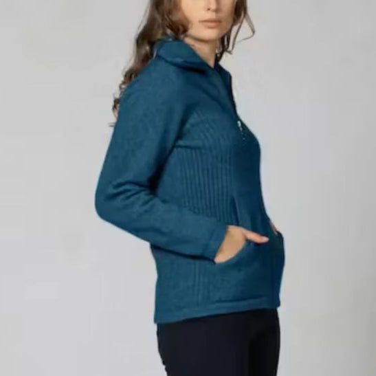 Possum and merino knitwear. Noble Wilde Market day jacket