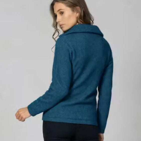 Possum and merino knitwear. Noble Wilde Market day jacket