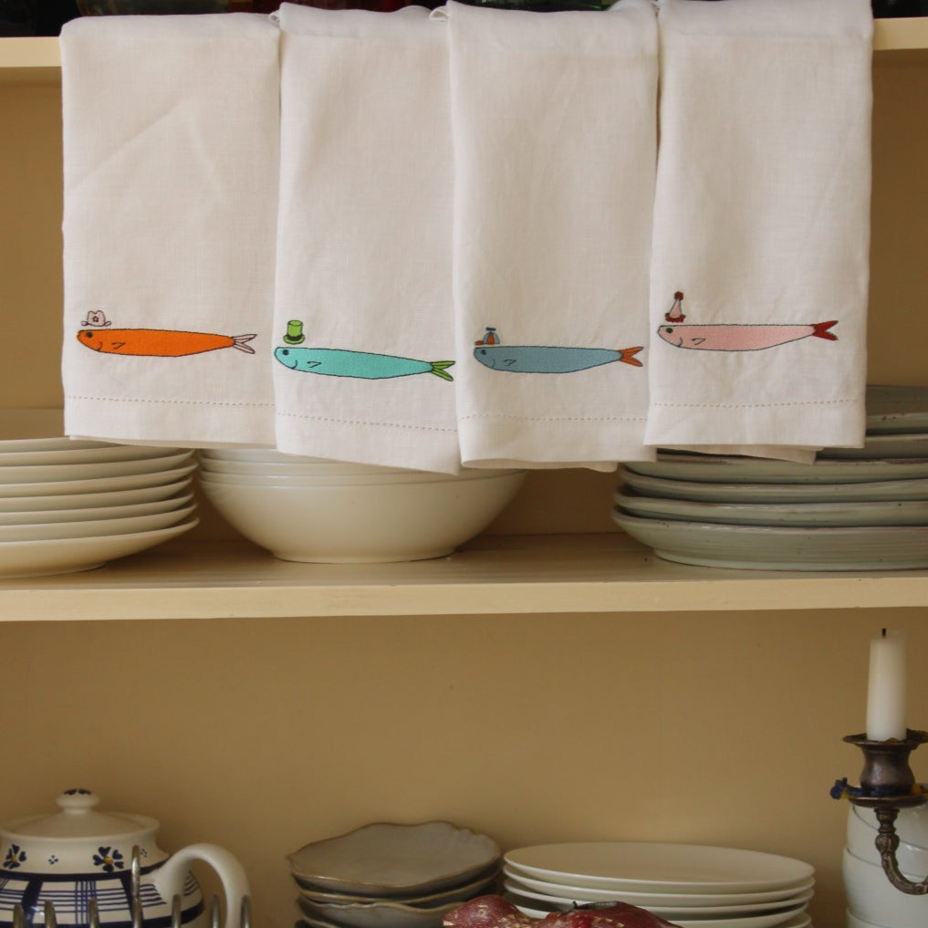 Napkins - Sardines Set of 4