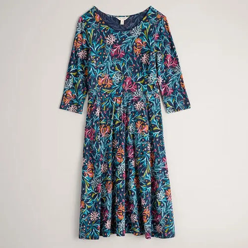 Seasalt april dress in seaweed maritime.