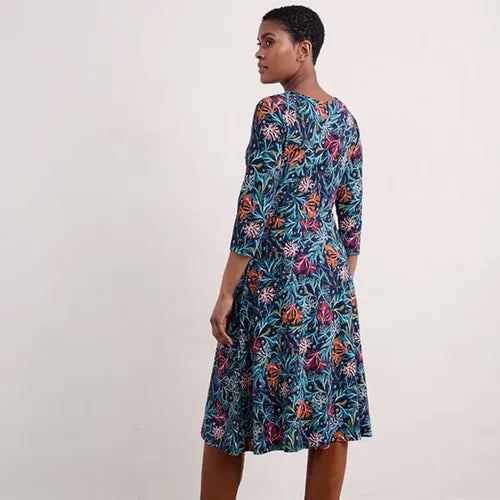 Seasalt april dress in seaweed maritime.