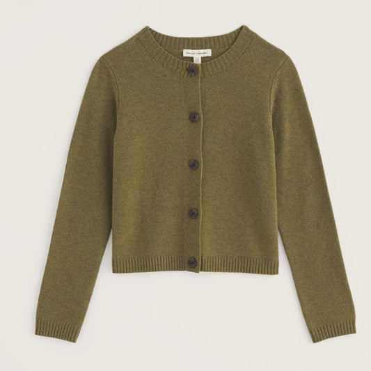 Seasalt Cornwall merino cardigan Tern Tide in Seasgrass