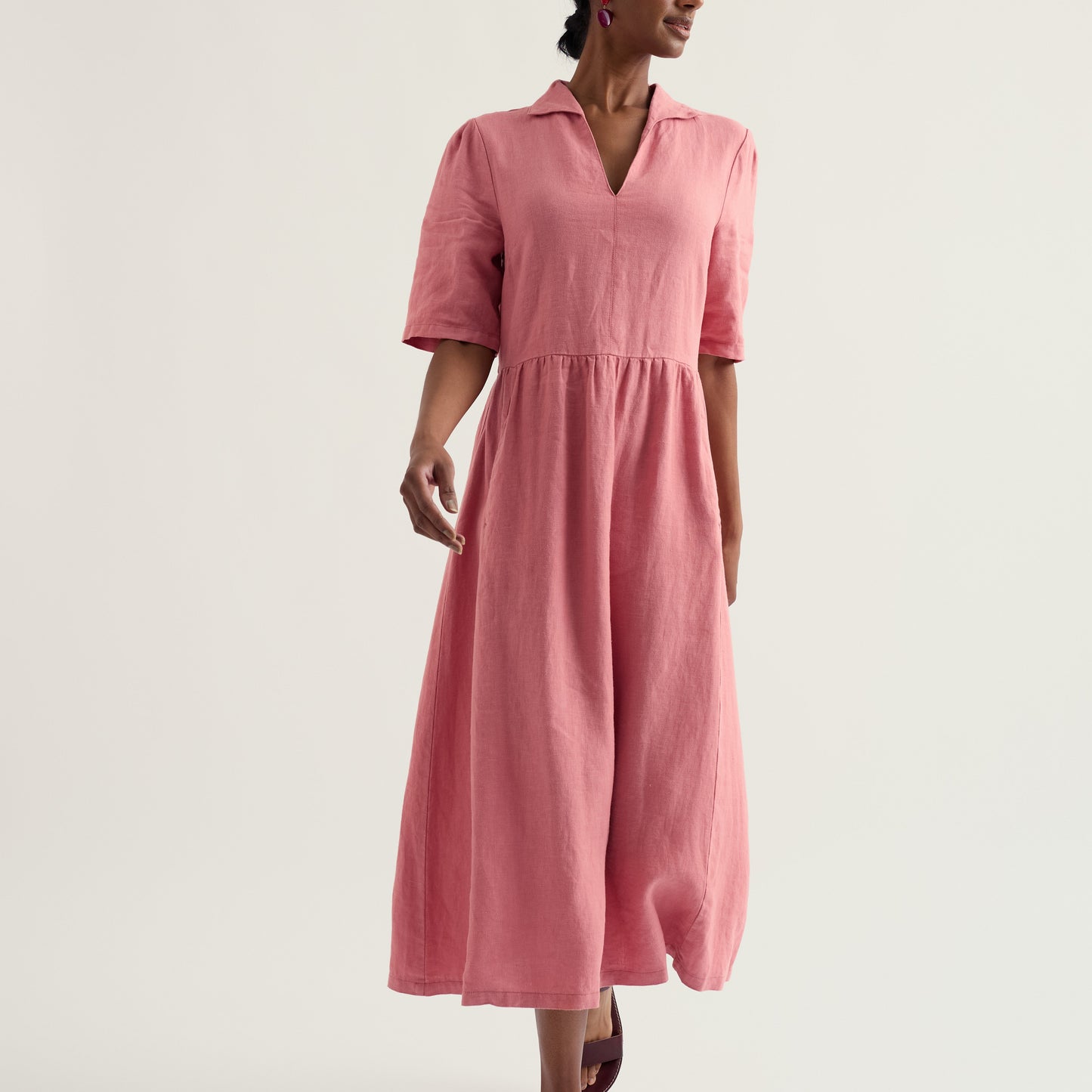 Quality linen dress from Seasalt in pink