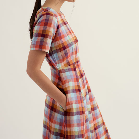 Seasalt Cornwall Cotton Dress Large Checks