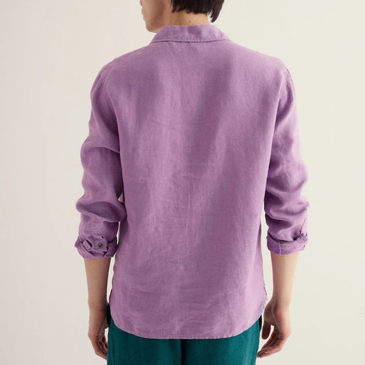 Seasalt Clothing 100% linen shirt for men in Lilac