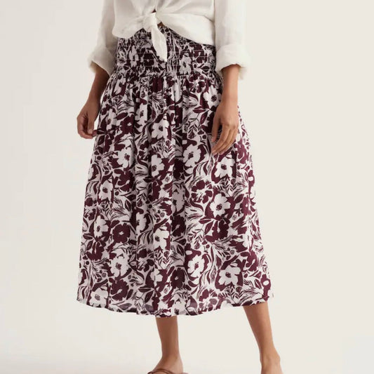 Seasalt Women's summer skirt in cacao