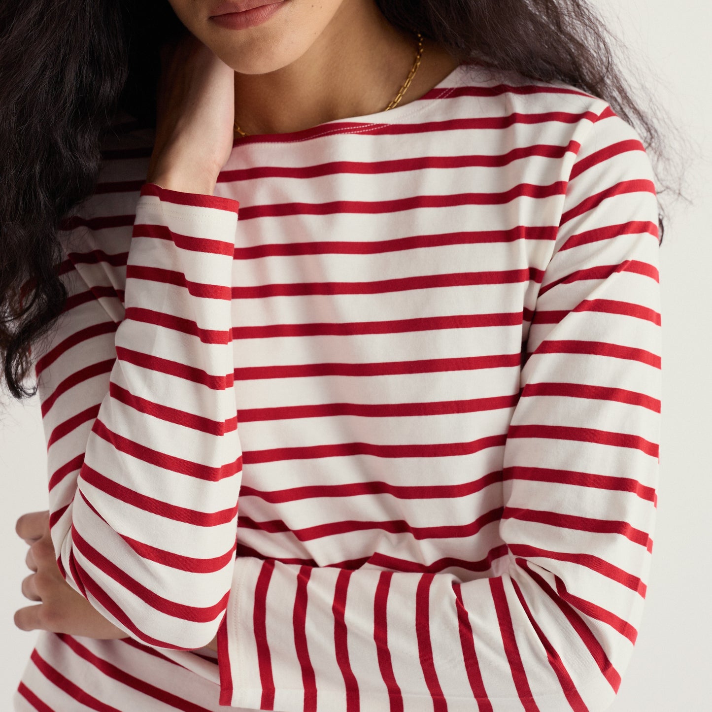 Seasalt Cornwall Organic Cotton Deep Rust Breton Sailor Shit