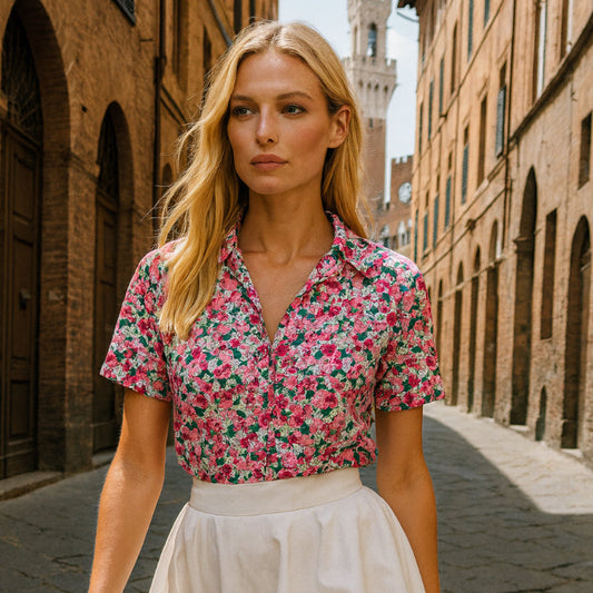 Seasalt top Misty Sky in Pink.