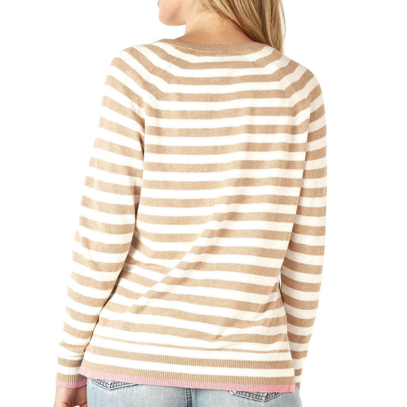 striped top from Zaket and Plover in beige.