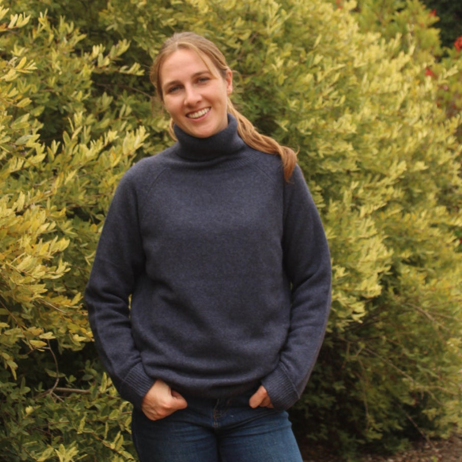 Mansted Zoraja Yak jumper in blue.