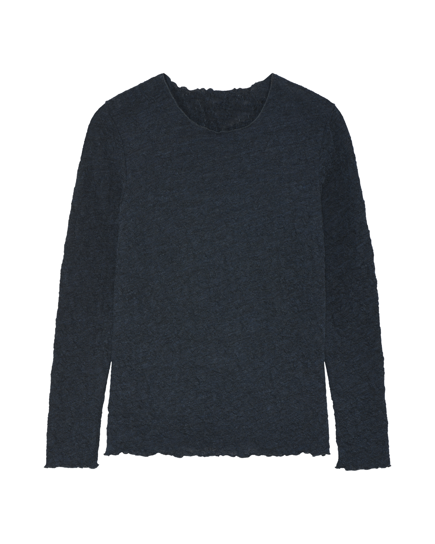 By Basics Bubble wool top for women in Midnight Blue