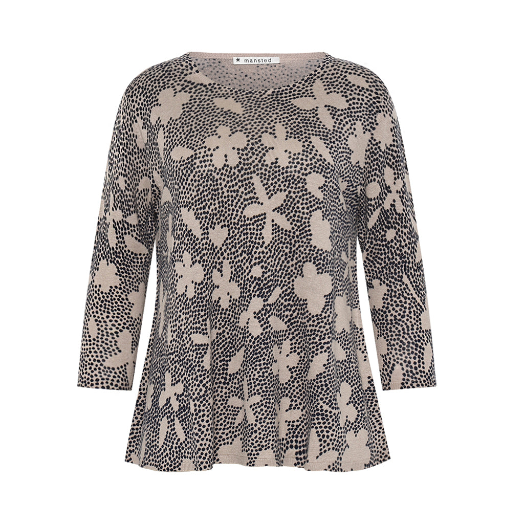 Mansted's Gisela long sleeved Top in Sand for women