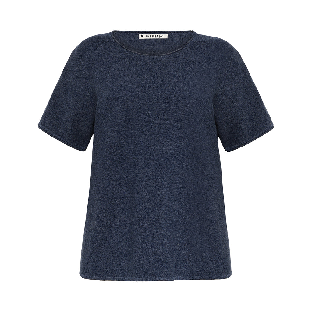 The Mia cotton Top by Mansted in Midnight Twist navy blue