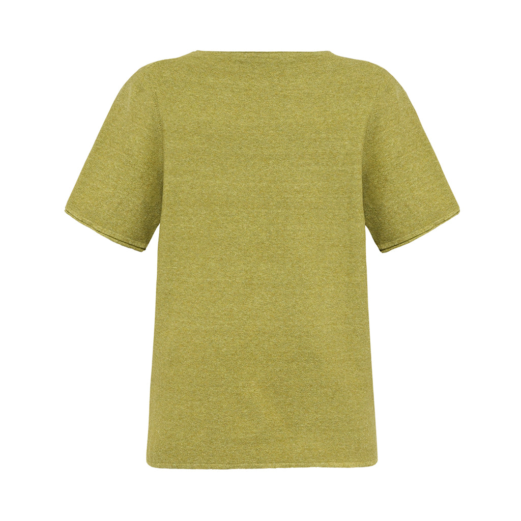 Back of the Mia crew Top by Mansted for women in Olive green
