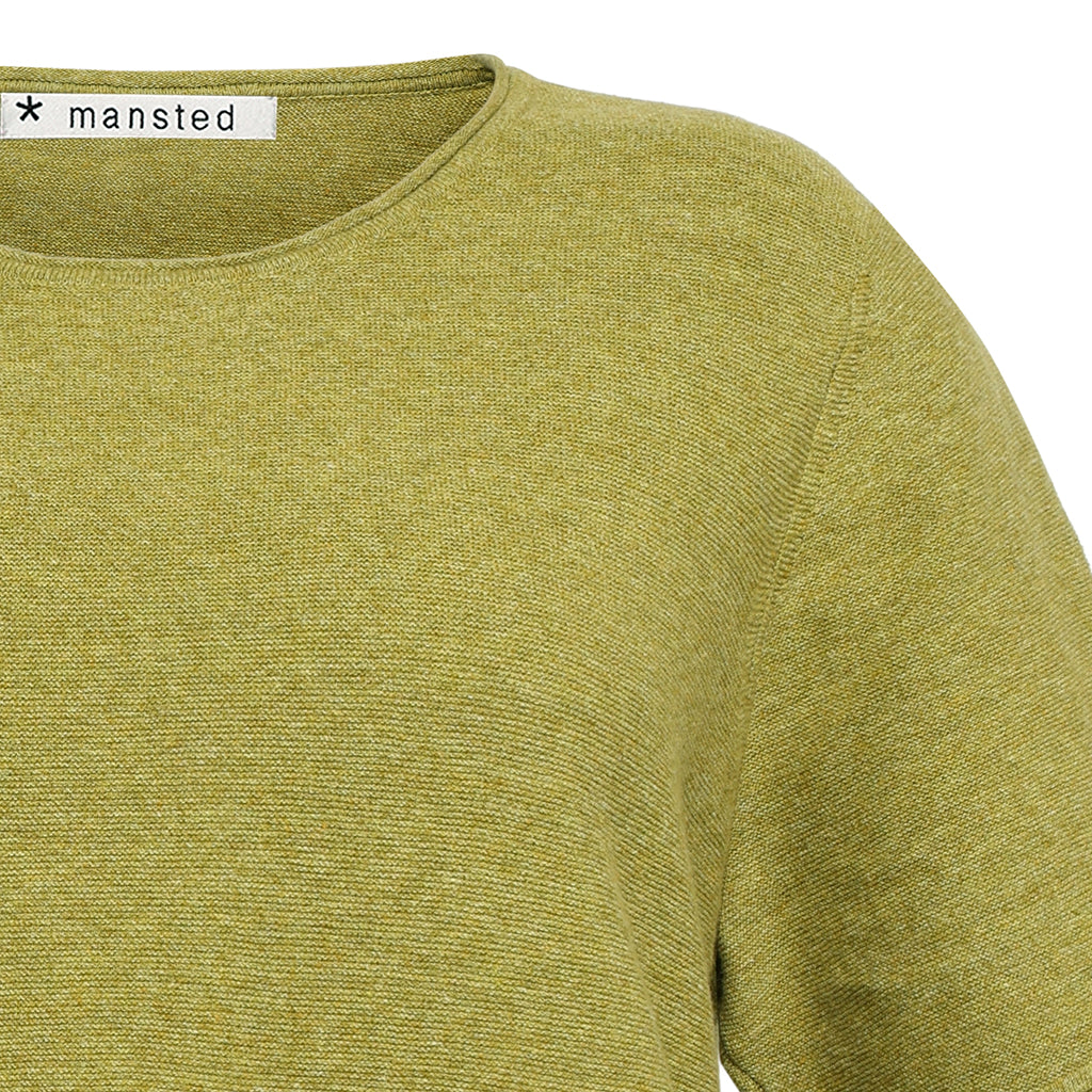 Close up of the Mia cotton Top by Mansted for women in Olive