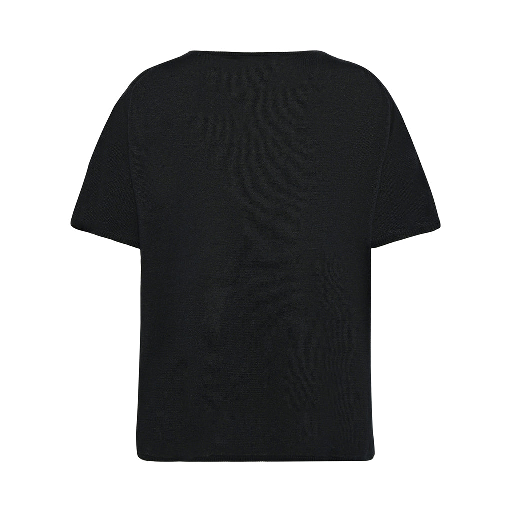 Back of the Pilea linen Top by Mansted in Black