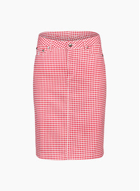 Red and white checkered skirt from Vassalli made with cotton