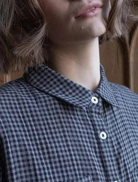 Alexa Shirt Dress - Grey Check