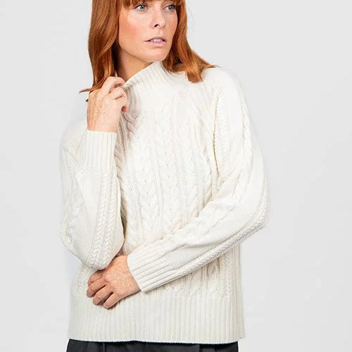Bridge and Lord Women's cable jumper in ivory