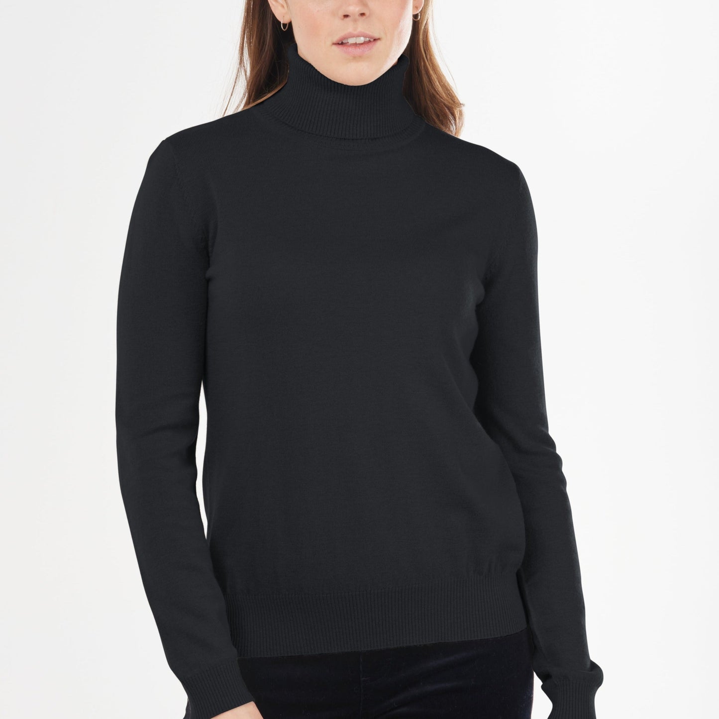 Classic Roll Neck - Black - Bridge and Lord