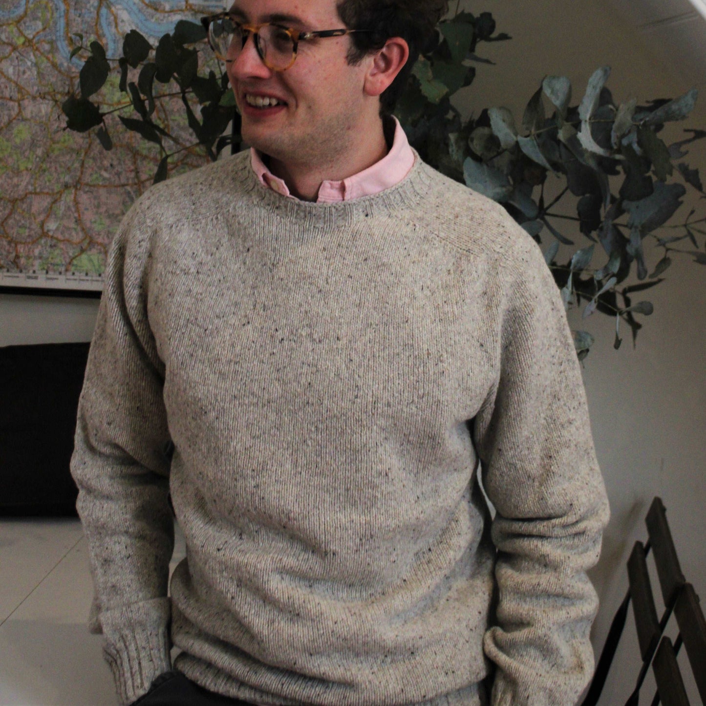 Men's natural crew in merino from Harley