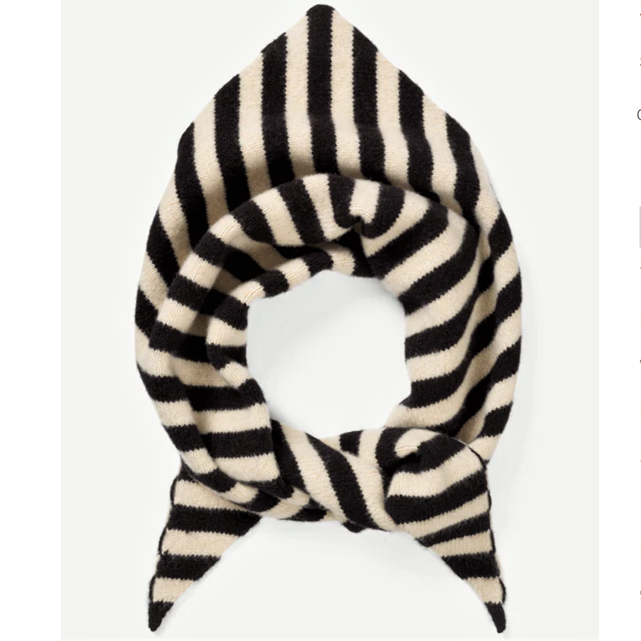Jo Gordon Triangle scarf black and White.