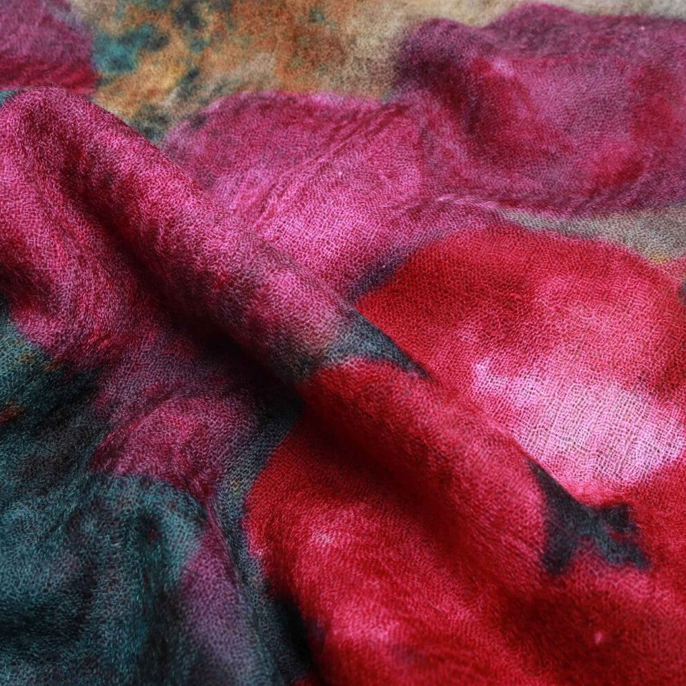 Namaskar Merino wool and silk scarf