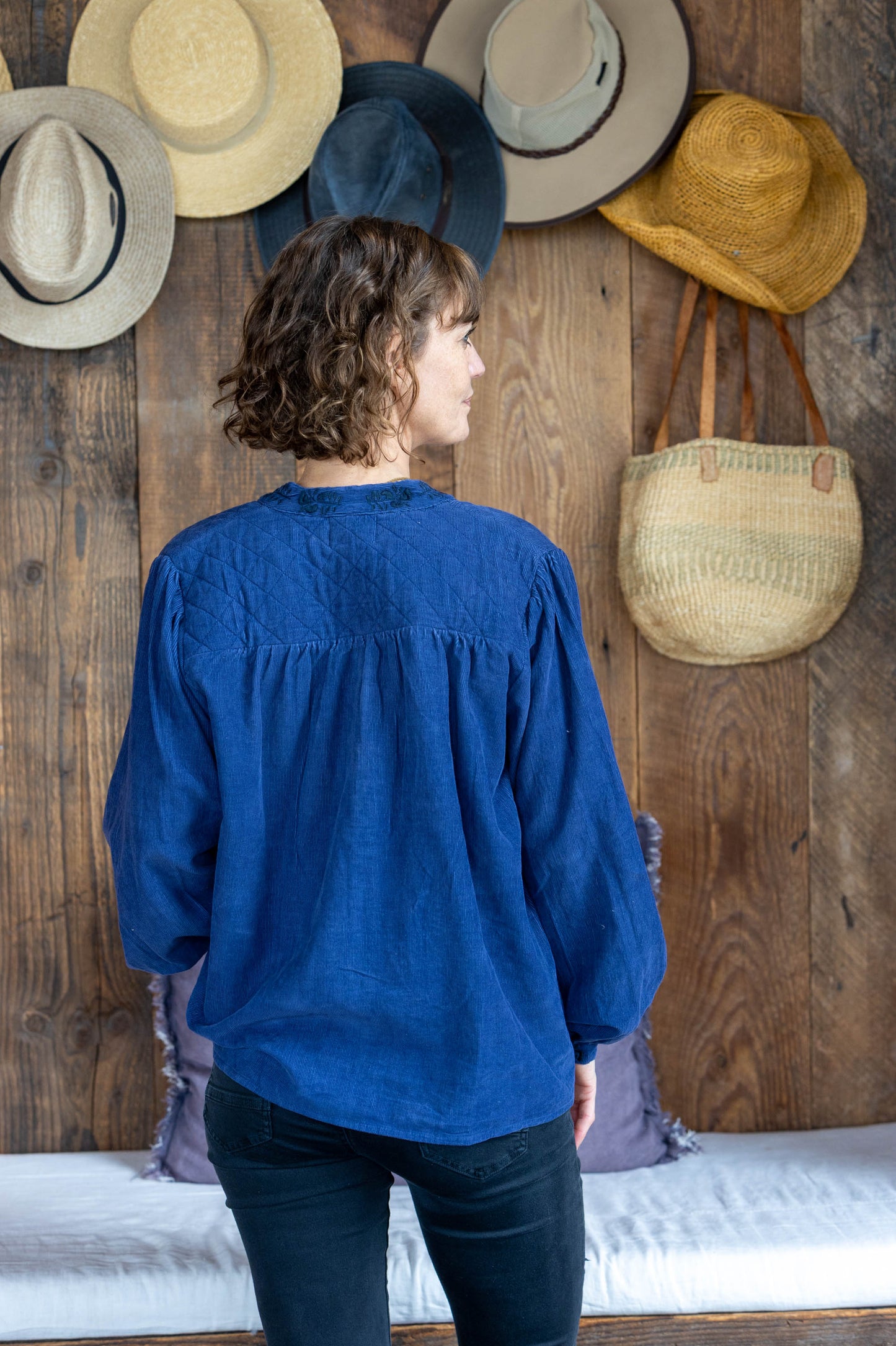 Vines Cord Shirt - Indigo