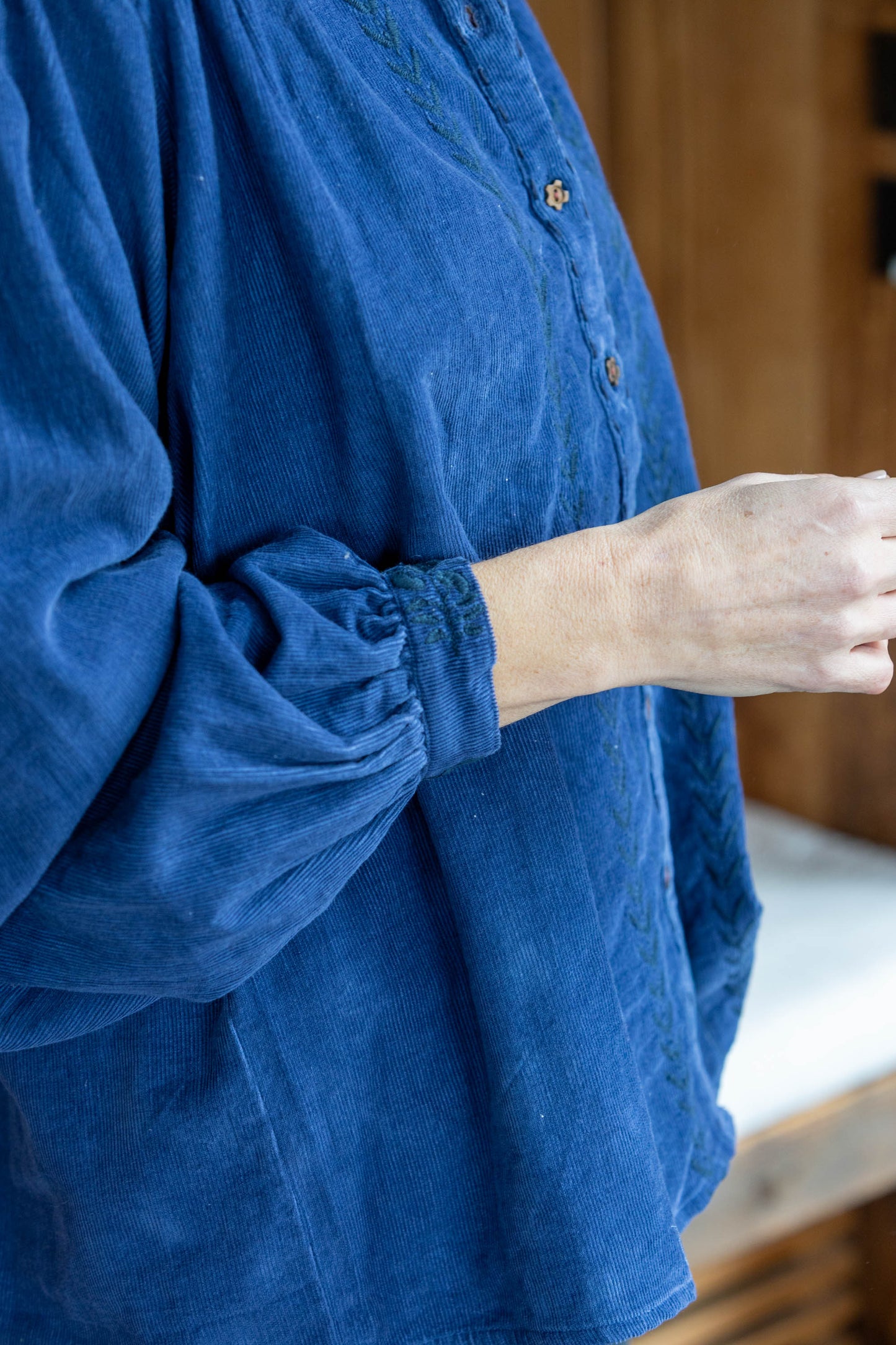 Vines Cord Shirt - Indigo