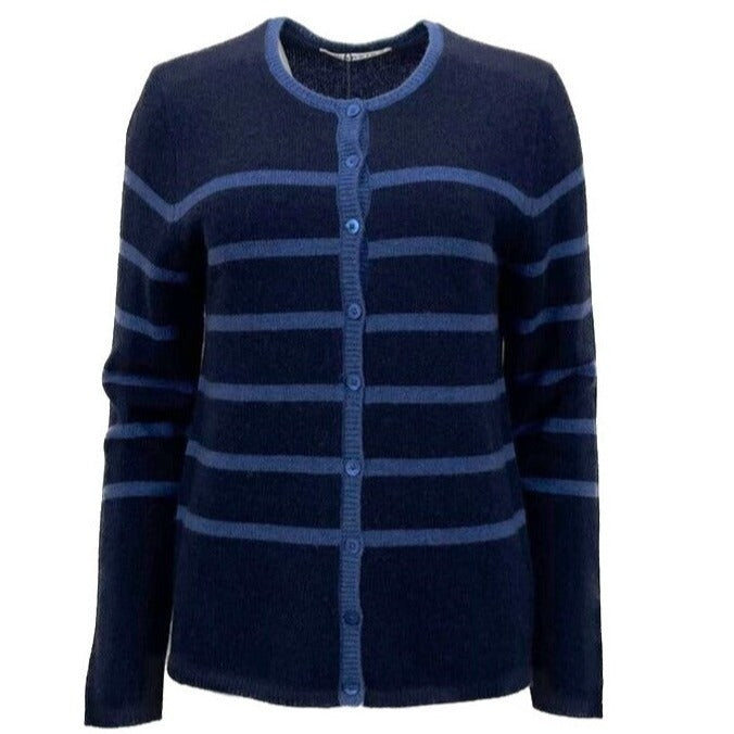 Mansted Zigge Cardigan in Navy made for Yak Wool.