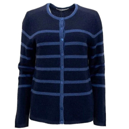 Mnasted Zigge Cardigan in Navy made for Yak Wool.