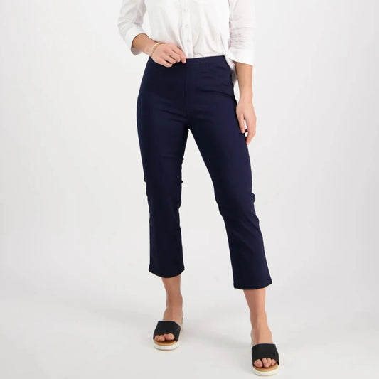 Vassalli's Pull on 7/8 Slim leg pants in navy