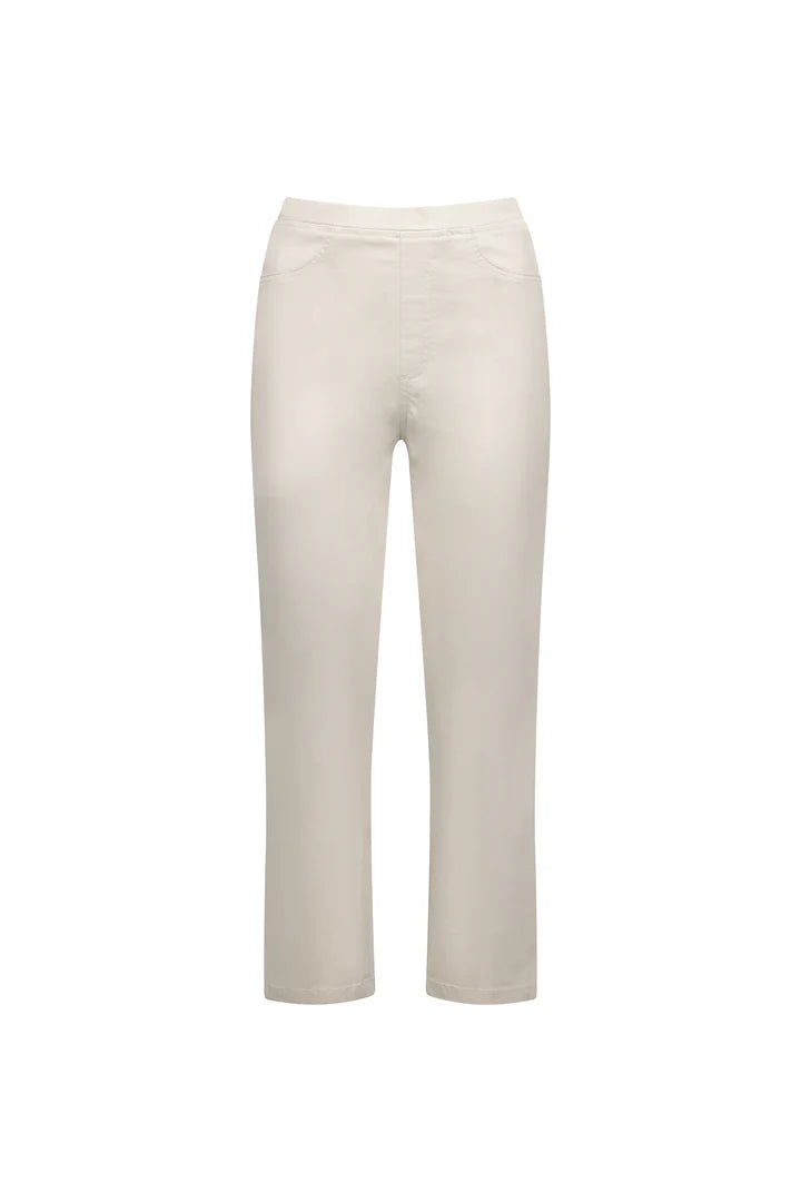 Vassalli's Pull on slim fit 7/8 pants in pumice