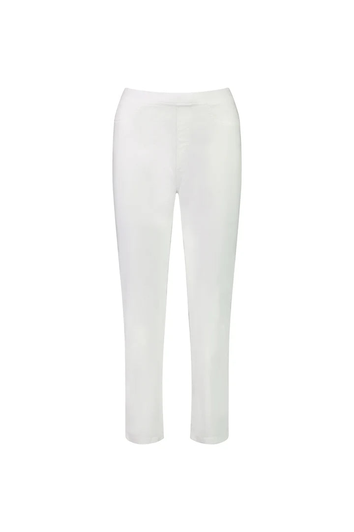 Vassalli's slim fit pull on 7/8 pants in white