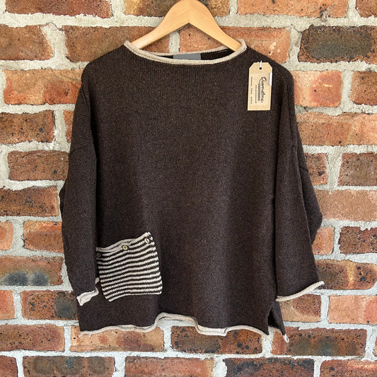 Orkney Hand Knit - Calypso Tunic -Blackthorn/Shingle